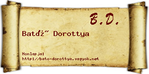 Bató Dorottya névjegykártya
