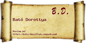 Bató Dorottya névjegykártya